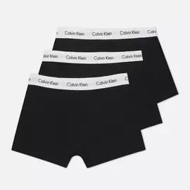 Комплект мужских трусов Calvin Klein Underwear 3-Pack Trunk Brief, цвет чёрный, размер XL