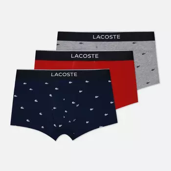 Комплект мужских трусов Lacoste Underwear 3-Pack Casual Signature Boxer, цвет комбинированный, размер XL