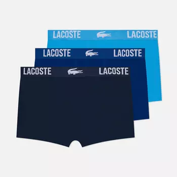 Комплект мужских трусов Lacoste Underwear 3-Pack Trunk Jacquard Waistband, цвет комбинированный, размер XXL