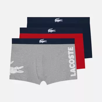 Комплект мужских трусов Lacoste Underwear 3-Pack Mismatched Trunk, цвет комбинированный, размер S
