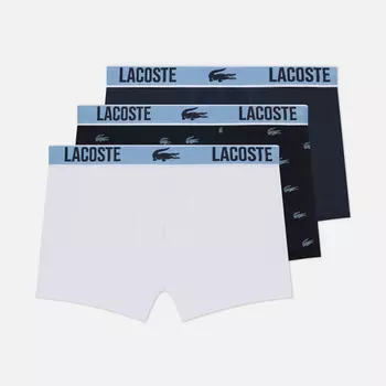Комплект мужских трусов Lacoste Underwear 3-Pack Crocodile Print Trunk, цвет комбинированный, размер S