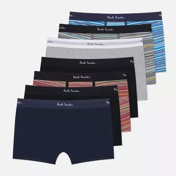 Комплект мужских трусов Paul Smith Organic Cotton Signature Stripe Mixed Boxer Briefs 7-Pack, цвет комбинированный, размер XXL