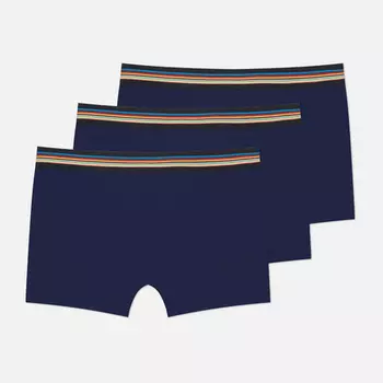 Комплект мужских трусов Paul Smith Organic Cotton Signature Stripe Band Boxer Briefs 3-Pack, цвет синий, размер XL