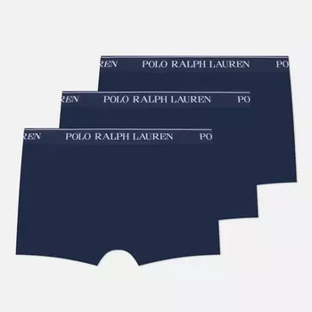 Комплект мужских трусов Polo Ralph Lauren BCI Cotton/Elastane Classic Trunk 3-Pack, цвет синий, размер XXL