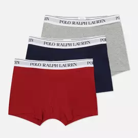 Комплект мужских трусов Polo Ralph Lauren Classic Trunk 3-Pack, цвет красный, размер XL