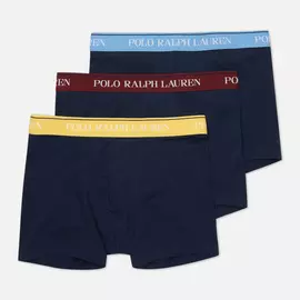 Комплект мужских трусов Polo Ralph Lauren Classic Trunk 3-Pack, цвет синий, размер L