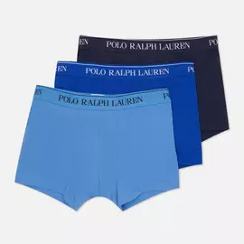 Комплект мужских трусов Polo Ralph Lauren Classic Trunk 3-Pack, цвет синий, размер XXXL