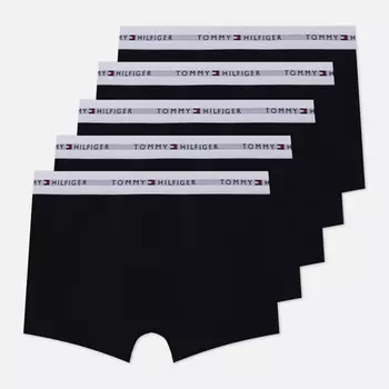Комплект мужских трусов Tommy Hilfiger Underwear 5-Pack Essential Repeat Logo Trunks, цвет чёрный, размер XXL