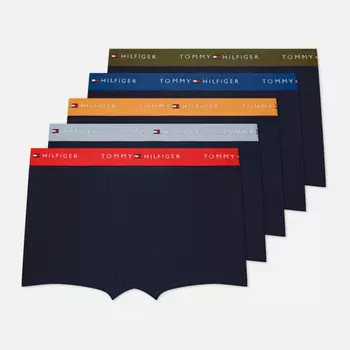 Комплект мужских трусов Tommy Hilfiger Underwear 5-Pack Essential Signature Trunks, цвет чёрный, размер S