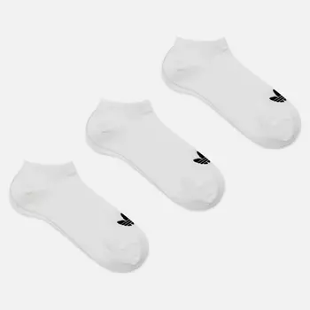 Комплект носков adidas Originals Trefoil 3-Pack, цвет белый, размер 35-38 EU