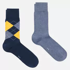 Комплект носков Burlington Everyday 2-Pack, цвет синий, размер 40-46 EU