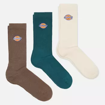 Комплект носков Dickies 3-Pack Valley Grove, цвет комбинированный, размер 35-38 EU