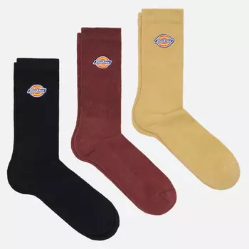 Комплект носков Dickies 3-Pack Valley Grove, цвет комбинированный, размер 39-42 EU