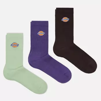 Комплект носков Dickies 3-Pack Valley Grove, цвет комбинированный, размер 39-42 EU