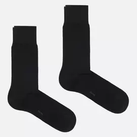 Комплект носков Falke Happy 2-Pack, цвет чёрный, размер 39-42 EU