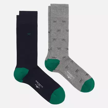 Комплект носков Hackett Icon 2-Pack, цвет комбинированный, размер 40-43 EU