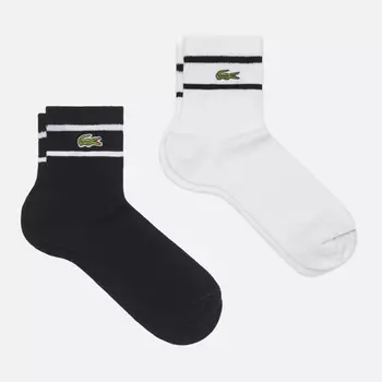 Комплект носков Lacoste 2-Pack Striped, цвет комбинированный, размер 43-46 EU