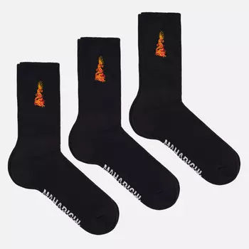 Комплект носков maharishi Micro Dragon Sport 3-Pack, цвет чёрный, размер 41-45 EU