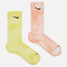 Комплект носков Nike 2-Pack Everyday Plus Cush Tie-Dye Crew, цвет , размер 38-42 EU