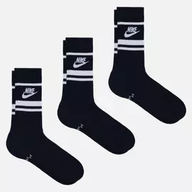 Комплект носков Nike 3-Pack Essential Stripe, цвет чёрный, размер 42-46 EU