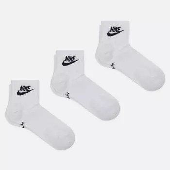 Комплект носков Nike 3-Pack Everyday Essential Ankle, цвет белый, размер 42-46 EU