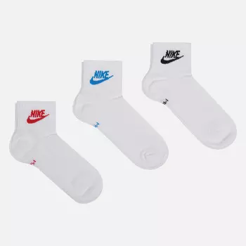 Комплект носков Nike 3-Pack Everyday Essential Ankle, цвет белый, размер 42-46 EU