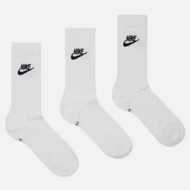 Комплект носков Nike 3-Pack Everyday Essential, цвет белый, размер 38-42 EU