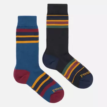Комплект носков Pendleton Yakima Camp Stripe 2-Pack, цвет комбинированный, размер 42-46 EU