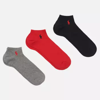 Комплект носков Polo Ralph Lauren Mini Pony Ped 3-Pack, цвет комбинированный, размер 40-46 EU