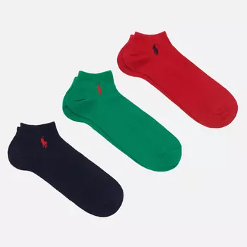 Комплект носков Polo Ralph Lauren Solid Low Cut No-Show 3-Pack, цвет комбинированный, размер 43-46 EU
