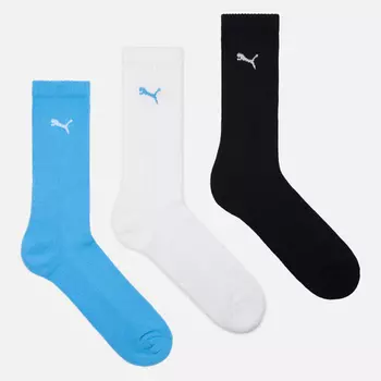 Комплект носков Puma 3-Pack Crew, цвет комбинированный, размер 43-46 EU