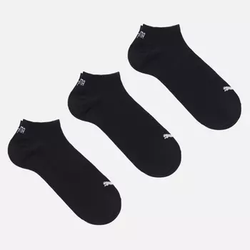 Комплект носков Puma 3-Pack Plain, цвет чёрный, размер 39-42 EU