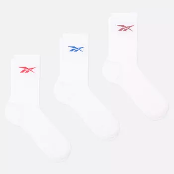 Комплект носков Reebok Crew SL 3-Pack, цвет белый, размер 37-39 EU