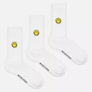 Комплект носков Weekend Offender Smiley Sports 3-Pack, цвет белый, размер 41-45 EU
