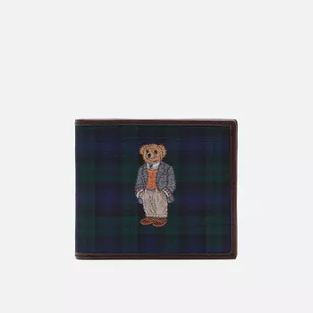 Кошелек Polo Ralph Lauren Polo Bear Tartan Billfold, цвет зелёный