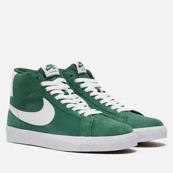 Кроссовки Nike SB Zoom Blazer Mid, цвет зелёный, размер 46 EU