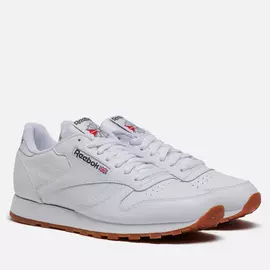 Кроссовки Reebok Classic Leather, цвет белый, размер 35 EU