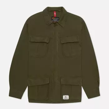 Мужская демисезонная куртка Alpha Industries Jungle Fatigue Shirt, цвет оливковый, размер L