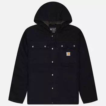 Мужская демисезонная куртка Carhartt Washed Duck Sherpa Lined Utility, цвет чёрный, размер XL