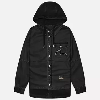 Мужская демисезонная куртка Evisu Heritage Vegan Leather Detachable, цвет серый, размер XXL