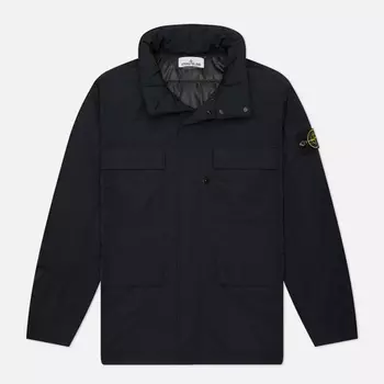 Мужская демисезонная куртка Stone Island Micro Twill Padded Field, цвет чёрный, размер L