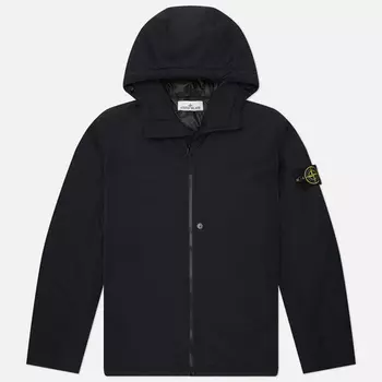 Мужская демисезонная куртка Stone Island Micro Twill Padded Hooded, цвет чёрный, размер L