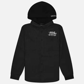 Мужская джинсовая куртка GX1000 Denim Hooded, цвет чёрный, размер XXL