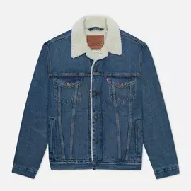 Мужская джинсовая куртка Levi's The Sherpa Trucker, цвет синий, размер XXL