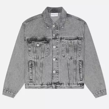 Мужская джинсовая куртка MKI Miyuki-Zoku Denim Trucker, цвет серый, размер M