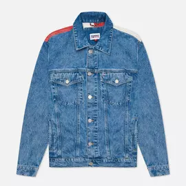Мужская джинсовая куртка Tommy Jeans Oversize Trucker AE712, цвет синий, размер M