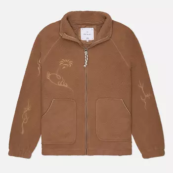 Мужская флисовая куртка Edwin Balmy, цвет коричневый, размер M