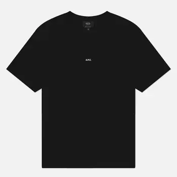 Мужская футболка A.P.C. Boxy Micro Logo GOTS, цвет чёрный, размер S