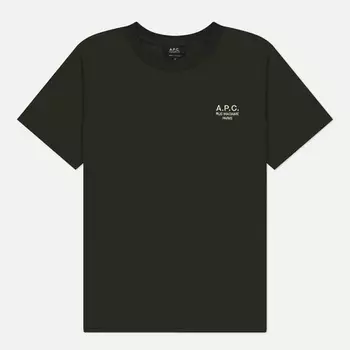 Мужская футболка A.P.C. Standard Rue Madame GOTS, цвет оливковый, размер S