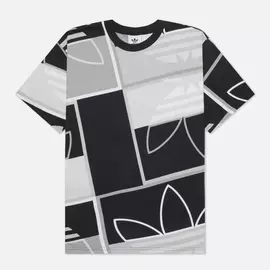 Мужская футболка adidas Originals All Over Print Logo Play, цвет чёрный, размер L